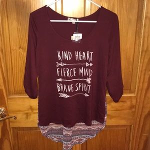 Teens Medium 3/4 sleeve shirt
